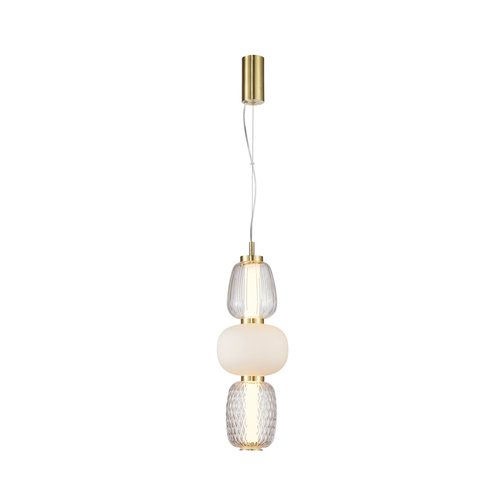 Verifica Lampă suspendată LED Italux Sand Eris 28W aurie sticlă 17 cm PND-98374-28W-GD