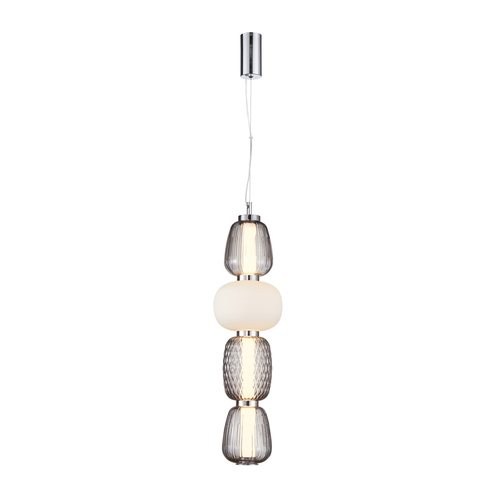 Verifica Lampă suspendată LED Italux Eris, crom, sticlă opal, 32W, 17 cm, PND-98374-32W-CH