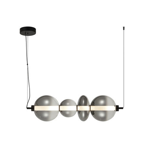 Verifica Lampă suspendată Italux Sonte LED negru sticlă fumurie 36W PND-24352-36W-BK-SG