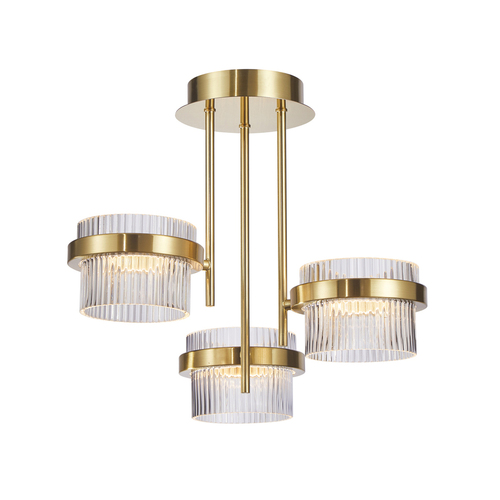 Verifica Plafonieră Italux Classic Tiara LED 24W 3000K aurie sticlă transparentă PND-77362-3-24W-GD