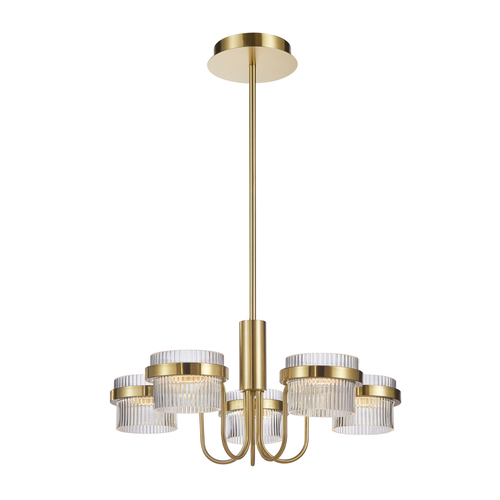Verifica Lampă suspendată Italux Classic Tiara LED 5x40W aurie sticlă PND-77362-5-40W-GD