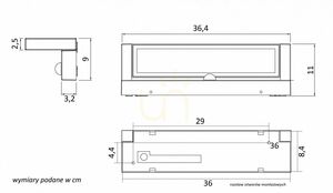 Aplica exterior SU-MA LED 27W antracit IP65 cu senzor mișcare RN-KPIR small 7