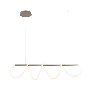Lustră suspendată LED Zuma Line BALBO 20006PM-GD aurie 120 cm small 0