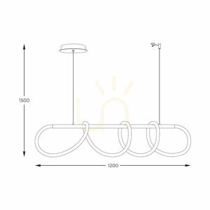 Lustră suspendată LED Zuma Line BALBO 20006PM-GD aurie 120 cm small 2