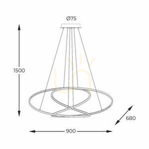 Lampă suspendată Zuma Line CHOLET MD7360-1A-3GT aurie small 1