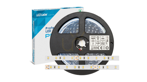 Verifica Bandă cu LED-uri PRO 3Y 24V 60 LED/m 2835 SMD alb rece, 6W, 300 LED-uri, 5 m