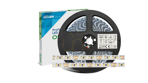 Verifica Bandă cu LED-uri PRO 3YB 24V 2835 SMD alb neutru, 12W, 600 LED-uri, 5 m