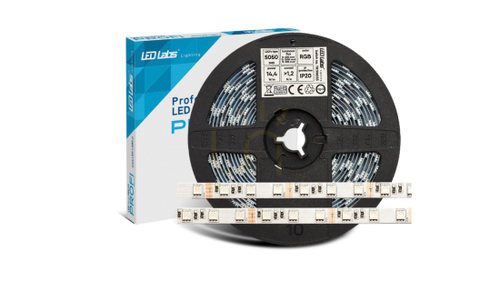Verifica PRO 3Y 24V 300 LED 5050 SMD 14.4W bandă RGB, 5 m