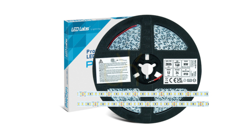 Verifica Bandă LED PRO 3Y 24V 2835 SMD alb cald, IP20, 12W, RA90 700 LED., 5 m