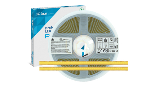 Verifica Bandă PRO 3Y 12V 2640 LED 2640 COB COB Free cut 6W CW RA90, 5 m