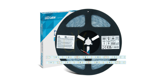 Verifica Bandă PRO 3Y 24V 350 LED 2835 SMD 6W CW RA90 HS, 5 m