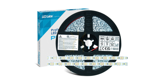 Verifica Bandă PRO 3Y 12V 600 LED 2835 SMD 9.6W WW RA90, 5 m