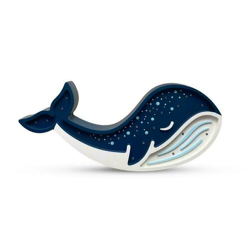 Verifica Lampă de cameră pentru copii Whale Blue - handmade