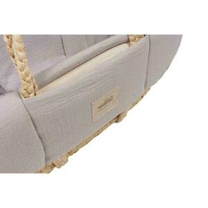 Căptușeală gri din muselină pentru coș Moses HAPPY MOSES MK-MB-CV-GRY small 3