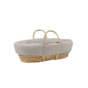 Căptușeală gri din muselină pentru coș Moses HAPPY MOSES MK-MB-CV-GRY small 0