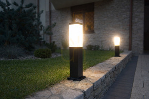 Lampa poștală exterior SU-MA INOX SQUARE 45 cm argint SS802-450 small 1