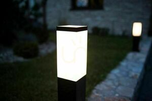 Lampa poștală exterior SU-MA INOX SQUARE 45 cm argint SS802-450 small 2