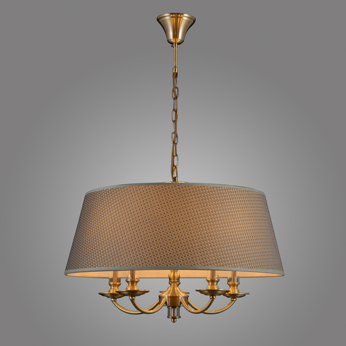 Verifica Lustră suspendată Italux Classic Zanobi 5xE14 gri maro 60 cm PND-43272-5A