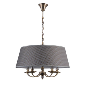 Lustră suspendată Italux Classic Zanobi 5xE14 gri maro 60 cm PND-43272-5A small 0