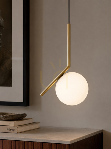 Verifica Lampă suspendată Flos IC S1 alamă 20 cm