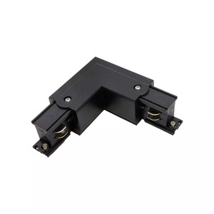 Conector în L drept pentru șine 3F negru TRA-LR-BK small 1