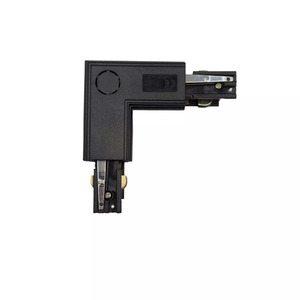 Conector în L drept pentru șine 3F negru TRA-LR-BK small 2