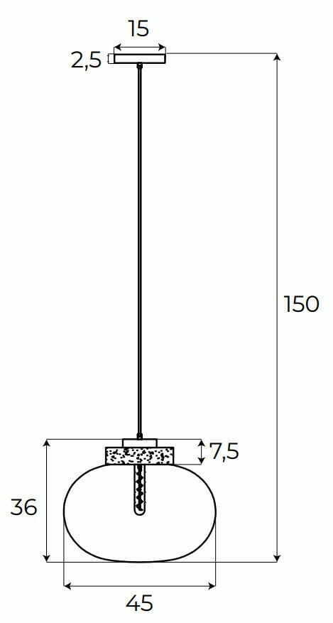 Vedere Pendul Max Light Moonstone P0518 sticlă chihlimbar și marmură albă 45 cm Pendul Max Light Moonstone P0518 sticlă chihlimbar și marmură albă 45 cm