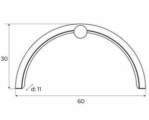 Aplică Max Light Trio Arc W0335 negru crom LED 16 W 60 cm IP44 small 2