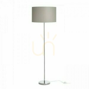 Nyc/Ron 40/25 Lampă de podea Polycotton Alb/Crom 230 V Led E27 11 W. small 1