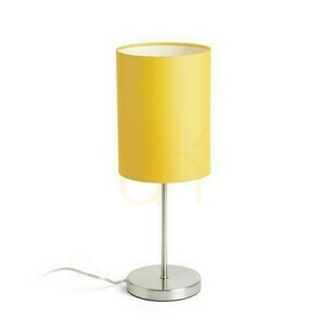 Lampă de masă Nyc/Ron 15/20 Polycotton Alb/Nichel 230 V Led E27 7 W. small 0