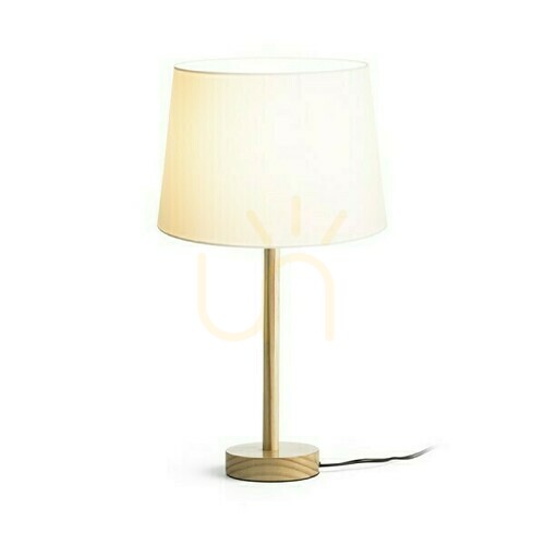 Verifica Lampă de masă Maui/Ambitus 30 Polycotton White/Wood 230 V Led E27 11 W.