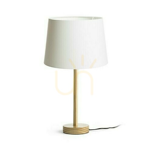 Verifica Lampă de masă Maui/Ambitus 30 Polycotton White/Wood 230 V Led E27 11 W.