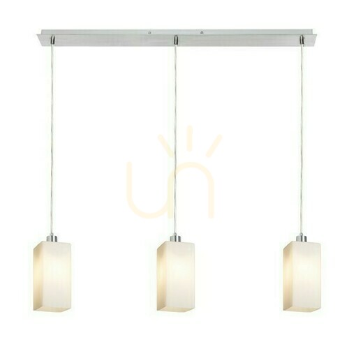 Verifica Liz Iii 80 Opal Glass/Chrome Lampă suspendată 230 V Led E27 3x11 W.