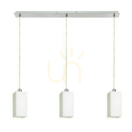 Verifica Liz Iii 80 Opal Glass/Chrome Lampă suspendată 230 V Led E27 3x11 W.
