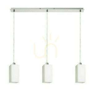 Liz Iii 80 Opal Glass/Mat Nickel Lampă suspendată 230 V Led E27 3x11 W. small 1
