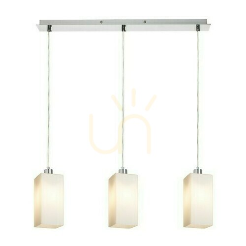 Verifica Lampă suspendată Rendl LIZ III 60 bară crom sticlă opal 3 × E27 15 W 62 cm
