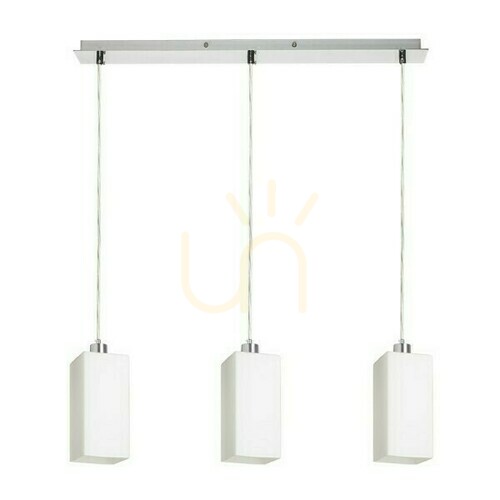 Verifica Lampă suspendată Rendl LIZ III 60 bară crom sticlă opal 3 × E27 15 W 62 cm
