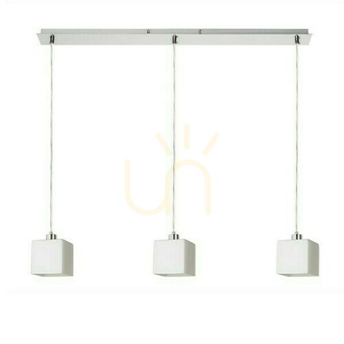 Verifica Dados Iii 80 Opal Glass/Mat Nickel Lampă suspendată 230 V Led E27 3x11 W.
