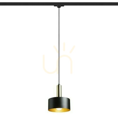 Verifica Giulia 20 To 3 Phase Lampă cu pandantiv. Balustrade Negru/Arbastru auriu alamă 230 V E27 40 W.