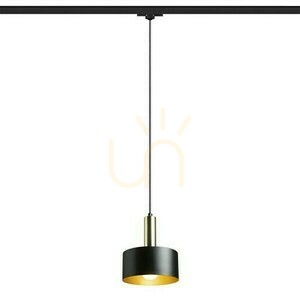Giulia 20 To 3 Phase Lampă cu pandantiv. Balustrade Negru/Arbastru auriu alamă 230 V E27 40 W. small 0