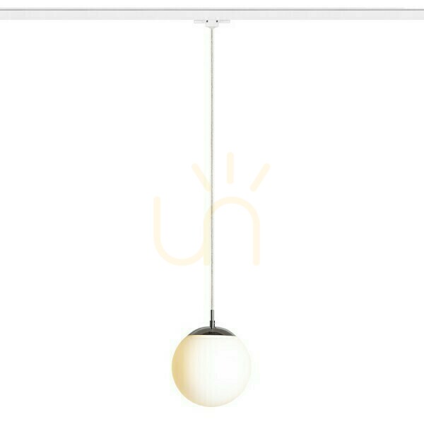 Vedere Pendul Rendl LUNA 20 pentru șină trifazată, sticlă opalină/crom, E27 11 W Pendul Rendl LUNA 20 pentru șină trifazată, sticlă opalină/crom, E27 11 W