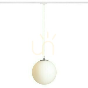 Luna 30 la 1 fază Lampă cu pandantiv. Sticlă opală/șine cromate 230 V E27 15 W. small 1