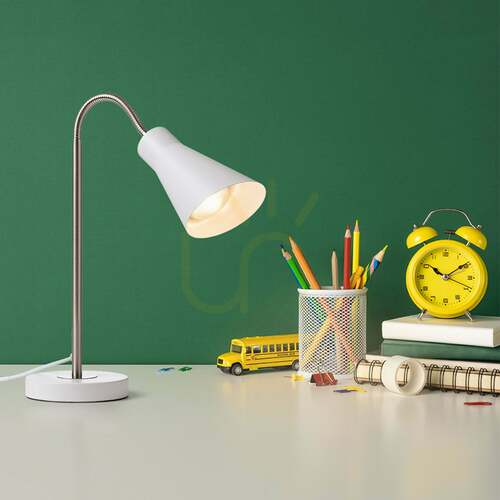 Verifica Lampă de masă Rendl ANIKA R13905 – alb mat și nichel mat, E27