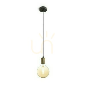 Lampă suspendată Araq Lămpă cu pandantiv alamă perlată/negru 230 V E27 42 W. small 0