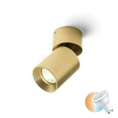 Verifica Lampă de plafon cu montare la suprafață Dario Brushed Brass 230 V Gu10 9 Watt.