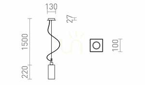 Lampă suspendată Rendl LIZ NEW R13822, sticlă opal și crom, E27 small 3