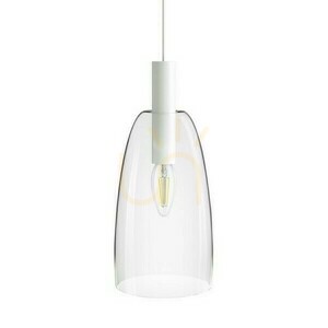 Lampă suspendată Bellini pentru 3 faze. Balustrade Sticlă albă transparentă 230 V E14 15 W. small 1