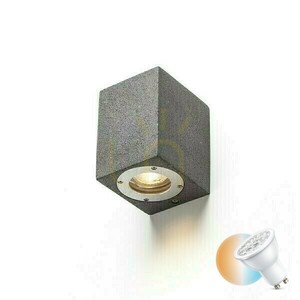 Lampă de perete în aer liber Kane I perete Beton/Decor Granit închis 230 V Led Gu10 5 W Ip65 small 0