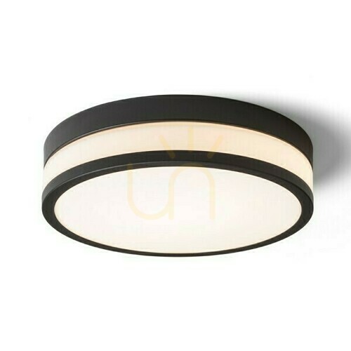Verifica Cira Led Lampă de baie 35 Plafon Opal Glass/Negru 230 V 24 W Ip44 3000 K