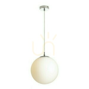 Luna 30 Lampă suspendată din sticlă opală/crom 230 V Led E27 15 W. small 4